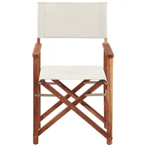 Set of 2 Garden Chairs CINE Acacia Wood Multicolour