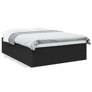 Berkfield Bed Frame without Mattress Black 150x200 cm King Size