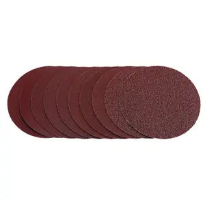 Draper  Sanding Discs, 125mm, Hook & Loop, Assorted Grit - 40G, 80G, 120G, 240G (Pack of 10) 03158