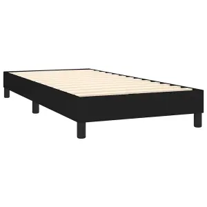 Berkfield Box Spring Bed Frame Black 90x190 cm 3FT Single Fabric