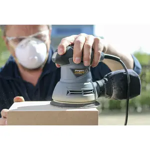 125mm Dual Action Orbital Palm Sander & Polisher - 240W 230V Compact Corded