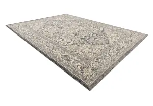 Wool Carpet LEGEND 468 10 GB500 OSTA - Rosette, frame, exclusive grey  240x305 cm