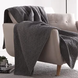 Silentnight Luxury Matalasse Bed Throw - Charcoal  150 x 200cm