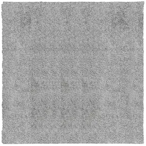 Shaggy Rug PAMPLONA High Pile Modern Grey 240x240 cm