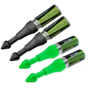 MarXman Green Standard x2 Chalk Black Deep x2 Marking Pen Hole Marking Tool Set