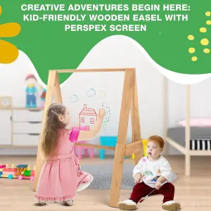 Children's Messy Play Easel - Indoor & Outdoor - Early Years Messy Mud Play Painting and Drawing Wooden Easel