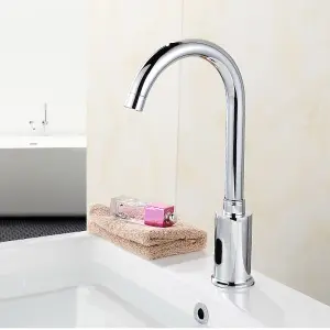 Nes Home Kitchen Sink Mixer Tap Basin Chrome Faucet Automatic Touchless Infrared Sensor