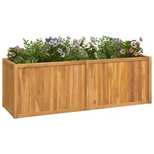 Berkfield Raised Bed 150x50x50 cm Solid Wood Teak