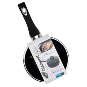 18cm Non-Stick Sauce Pan & Glass Lid