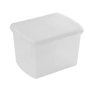 Wham Clip 3x 21.5L Rectangular Plastic Storage Boxes with Secure Clip Lock Lids. L:39 x W:29 x H:25.5cm Clear/Clear/Clear