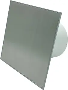 AirTech-UK Bathroom Extractor Fan 100 mm / 4" Smooth Stainless Steel Trax Front Panel with Standard Fan