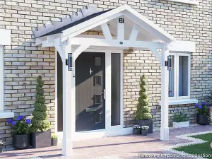 Dunster House Wooden Porch Canopy Kit 3m x 1.5m Pressure Treated Door Shelter Thunderdam Full Height 2 Post