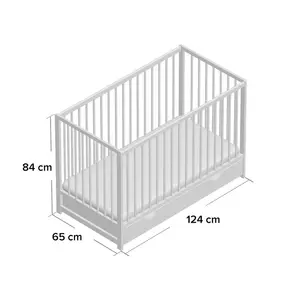 Tilomar Cot Bed with Mattress White