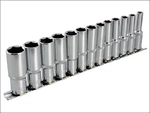 BlueSpot Tools 3/8in Drive Deep Socket Set, 13 Piece