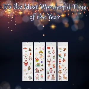 Christmas Stickers 1 x Varied Design 15cm x 55cm Christmas Themed