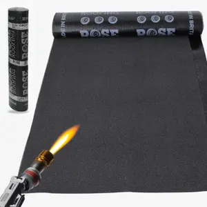 Premium Torch-On Heavy Duty Roofing Felt - Durable Mineral Capsheet - SBS Modified Bitumen Membrane 8m Roll x 1m Wide Black