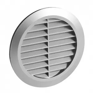 Silver Circle Round Air Vent Fit 100 to 150 mm Round Ducting Ventilation Cover Supply Fly Net