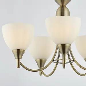 Aboura Antique Brass 5 light Ceiling Pendant