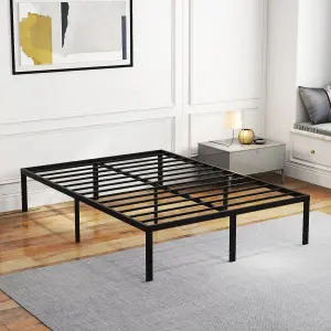 COSTWAY King/Double Size Metal Platform Bed Frame Noise-free Mattress Foundation