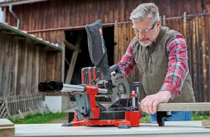 Einhell Power X-Change Cordless Sliding Mitre Saw 36V Drag Crosscut 45 Degree Tilt TE-SM 36/210 Li-Solo - Body Only