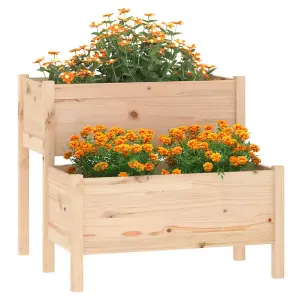 Berkfield Planter 84.5x84x75 cm Solid Wood Pine