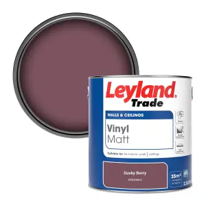 Leyland Trade Vinyl Matt Walls & Ceilings Emulsion Paint Dusky Berry (PPG1049-6) 2.5L