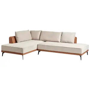 Modular Sofa MYKEN Light Beige Fabric 3 Seater Right Hand