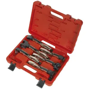 6 Piece Axial Locking Grip Pliers Set with Case - Versatile Tools for DIY and Professional Use