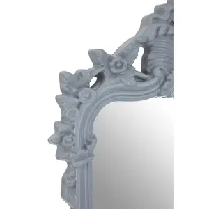 Interiors by Premier Grey Wall Mirror With Decorative Crest