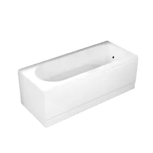 Nes Home Ambon 1700mm Bath, Rimless Close Coupled Toilet & Flat Pack Vanity Basin Unit White