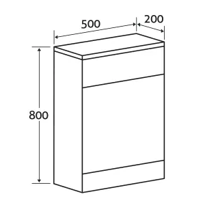 Novela Back to Wall Toilet WC Unit in Light Wood