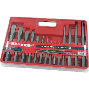 Punch And Chisel Set - 14 Piece Heavy Duty (Neilsen CT1043)