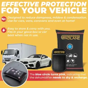 GADLANE Car Dehumidifier 350G +Anti-Slip Mat (2 Pack)