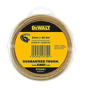 Dewalt DT20651-QZ Line Trimmer Wire 2mm 68.6m Dewalt DCM561 DCM561P1 DCM561PB