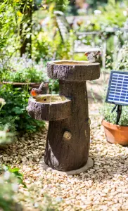 Easy Fountain Robin Springs Solar With Battery Backup Garden Feature incl LEDs - L 27 cm x W 38 cm x H 57 cm