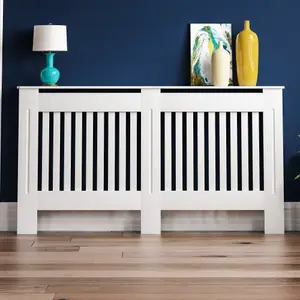 Vida Designs Chelsea Large White MDF Radiator Cover