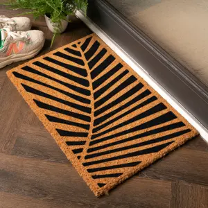 Large Palm Leaf Pattern Doormat