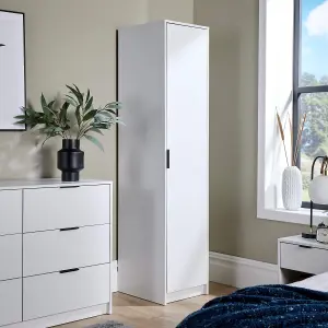 Home Source Phoenix 1 Door Wardrobe White