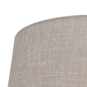 Inlight Petra Light Grey Woven effect Slubby Light shade (D)40cm