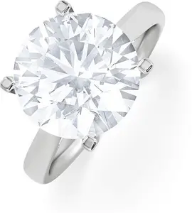 Grace 5.00Ct Lab Diamond Round Cut Engagement Ring In Platinum G/Vs1