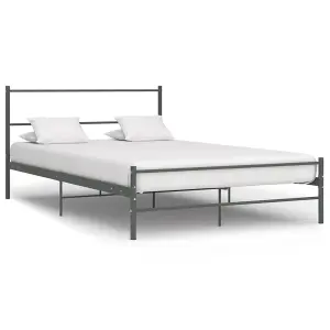 Berkfield Bed Frame Grey Metal 120x200 cm