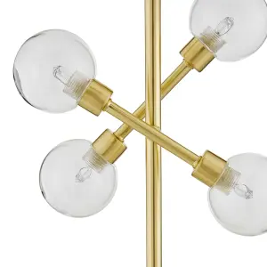 Litecraft Supa Brass 4 Light Stick Table Lamp