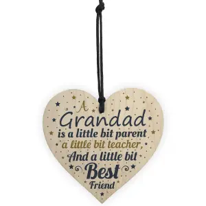 Red Ocean Grandad Nan Christmas Gifts Birthday Gifts Ideas Handmade Wooden Hanging Heart Plaque Keepsake Gifts For Him