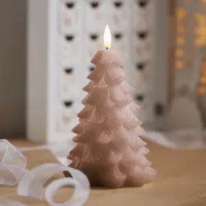 Candlelight Christmas tree Medium Pink LED Candle