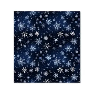 Dreamy And Magical Snowflake Premium Glass Kitchen Splashback W600mm x H600mm