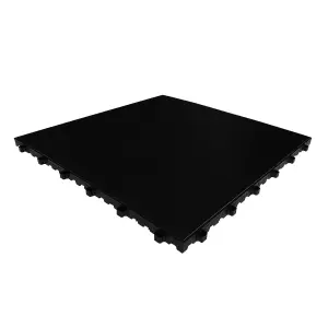 Nicoman Modular Portable Floor Tiles 46cm x 46cm - Black (Pack of 9 tiles)