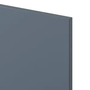 GoodHome Alisma Matt blue Slab Highline Cabinet door (W)250mm (H)715mm (T)18mm