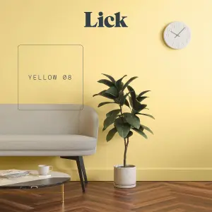 Lick Yellow 08 Eggshell Emulsion paint, 2.5L