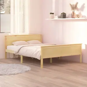 Berkfield Bed Frame Solid Wood Pine 120x200 cm