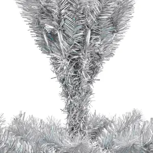 6ft Orelle Iridescent Multicolour Silver effect Wrapped Full Artificial Christmas tree